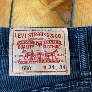 Levis 550 Relaxed Fit Black Jeans